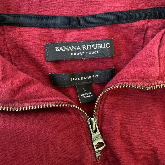 Banana Republic Luxury Touch Men's Quarter Zip Size L - Picture 3 of 3